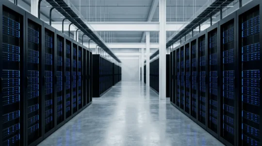 Cloud server infrastructure with network connections showing scaling capacity for Black Friday traffic