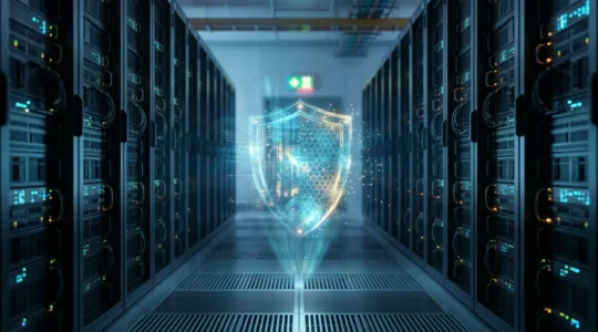 Corporate financial network security infrastructure with defensive security measures