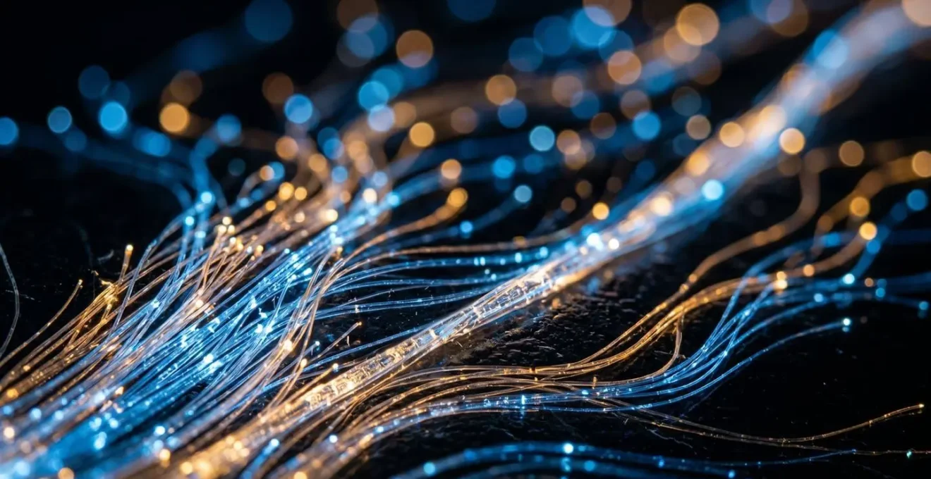 A macro close-up visualization of data flow patterns revealing hidden service boundaries within a monolithic application through distributed tracing