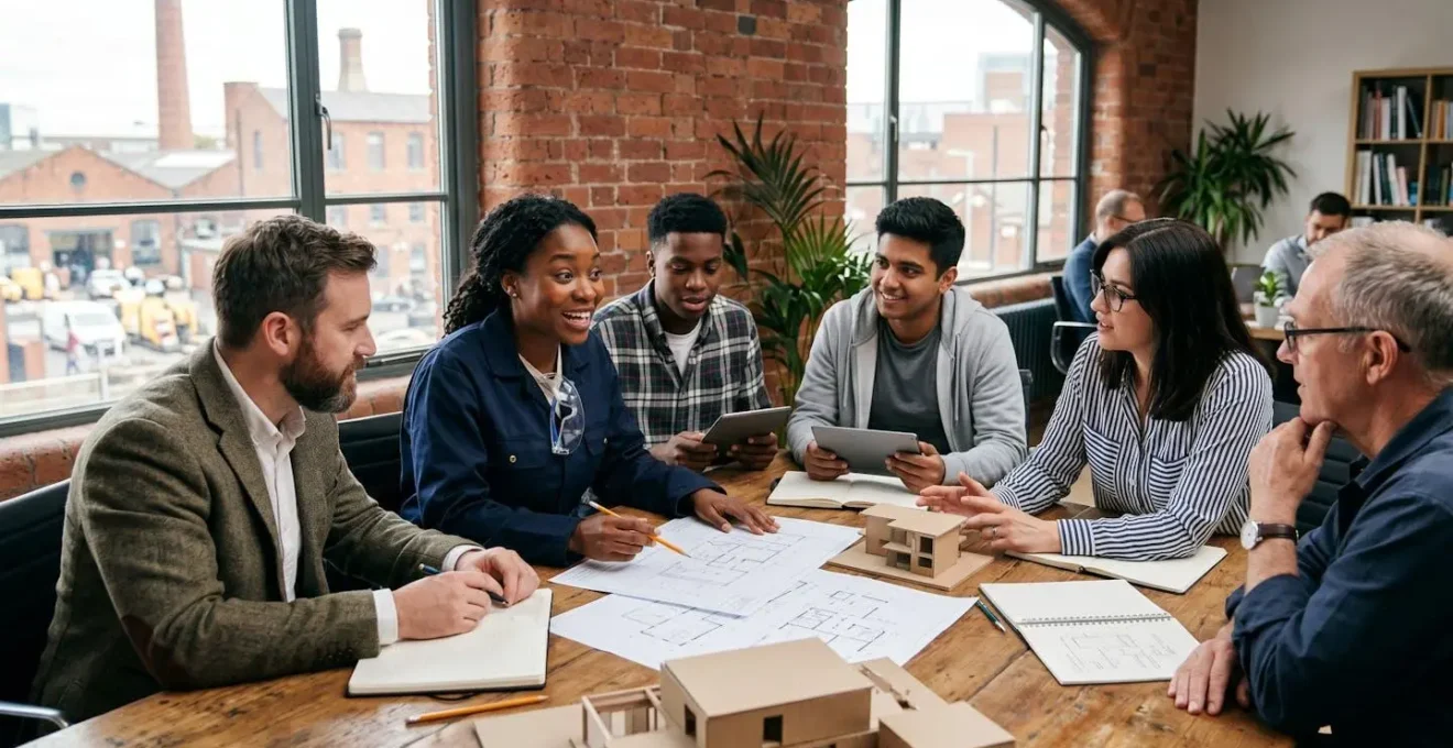 British manufacturers, university researchers and tech startups collaborating on grant proposal